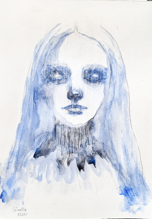 grafiki i ilustracje Ilustracja  Blue Girl III