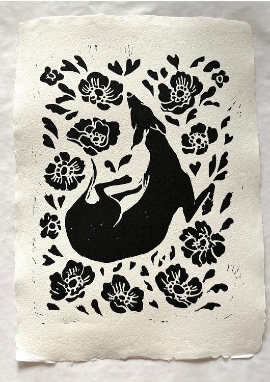 grafiki i ilustracje Linoryt -  Chart w kwiatkach