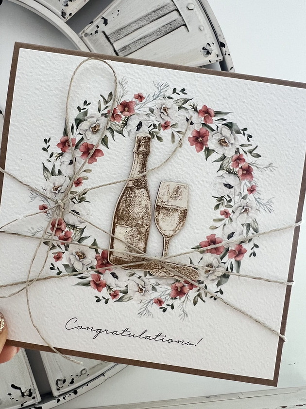kartki scrapbooking Kartka ręcznie robiona Congratulations