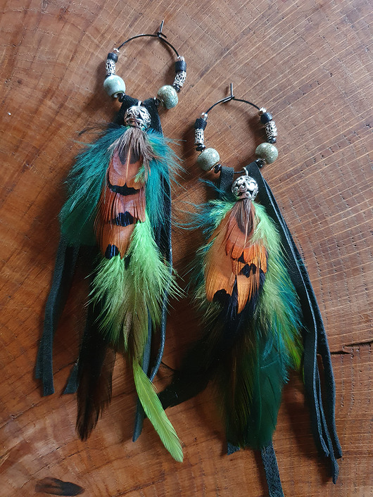 kolczyki z kamieniami Kolczyki kolorowe długie 