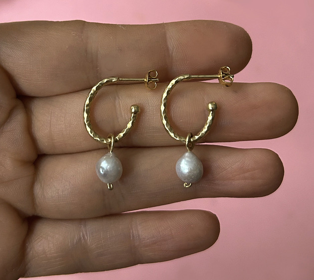 kolczyki pozłacane Kolczyki Plates Gold - srebro 925 pokryte 24K złotem