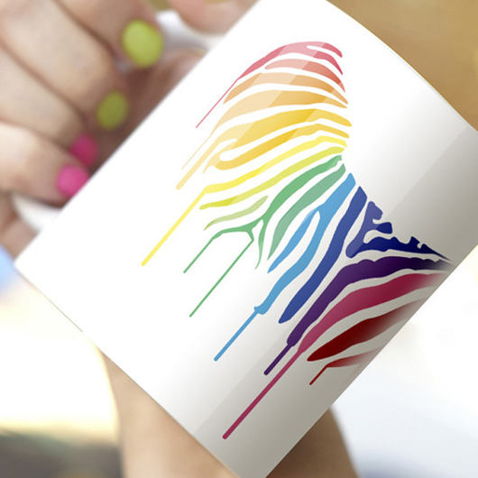 Kubek Zebra tęcza ONE MUG A DAY