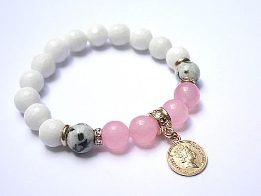 White coin  /06-2014/ - bransoletka KiKa pracownia