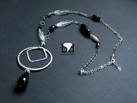 Onyx i Kryształ Górski Black Diamond