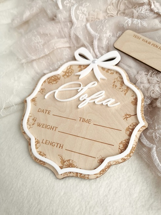 niemowlak - inne Metryczka dla dziewczynki, tabliczka metryczka dla noworodka