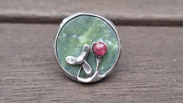 pierścionki - różne Ogródek - pierścionek regulowany