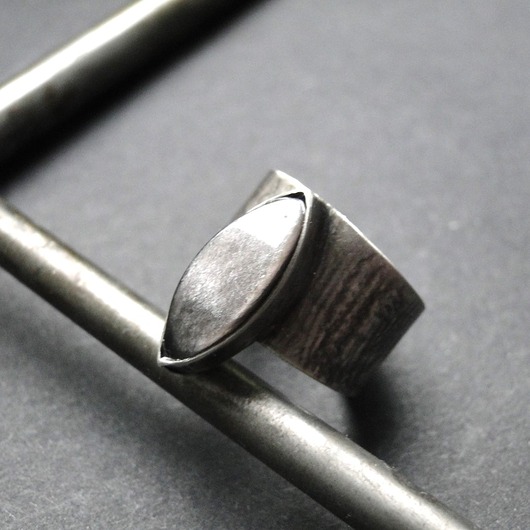 pierścionki srebrne Pierścień Obsydian