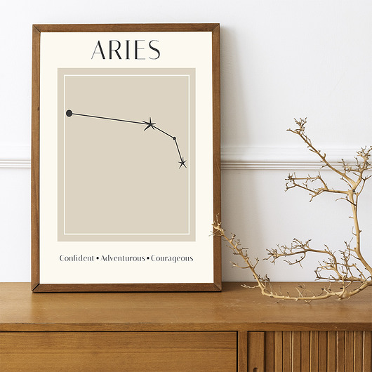 Plakat znak zodiaku - ARIES muybien