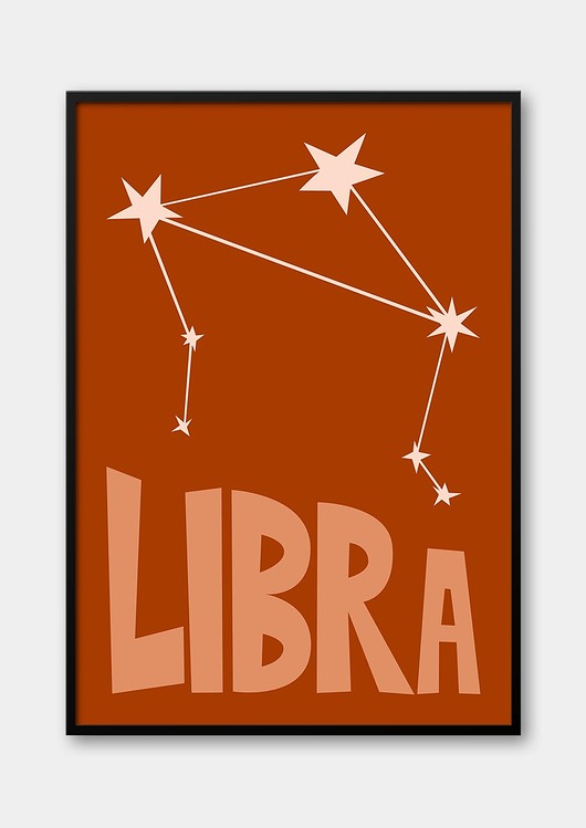 plakaty Plakat WAGA - LIBRA Znaki Zodiaku Gwiazdozbiór