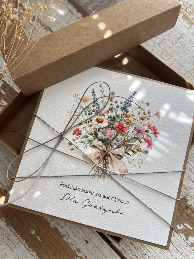 kartki scrapbooking Podziękowanie za współpracę Kartka ręcznie robiona z okazji emerytury