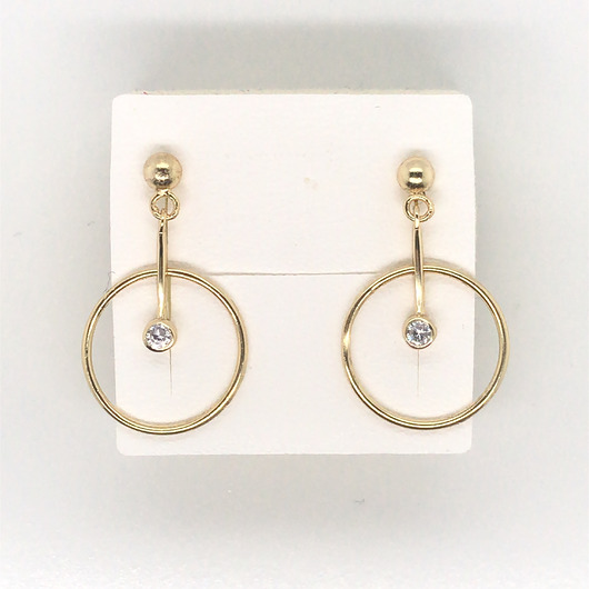 Delikatne kolczyki srebrne kółka VENA Jewellery