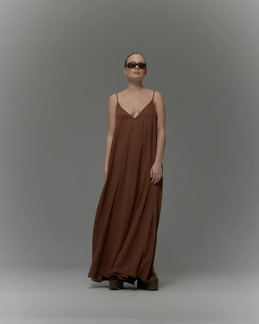 sukienki maxi damskie Sukienka maxi stormy choclate