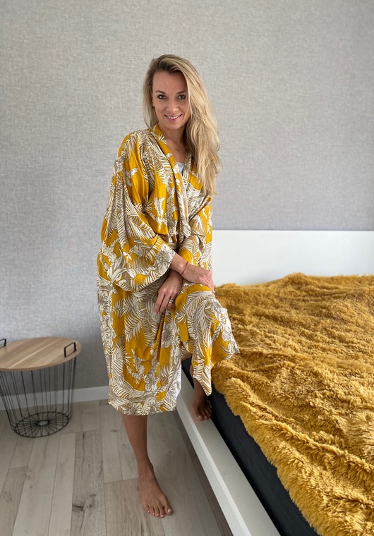 ubrania różne Szlafrok narzutka kimono z wiskozy