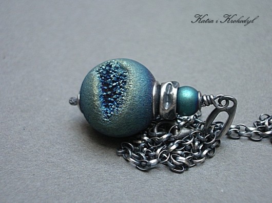 Titanium blue - naszyjnik Katia i krokodyl