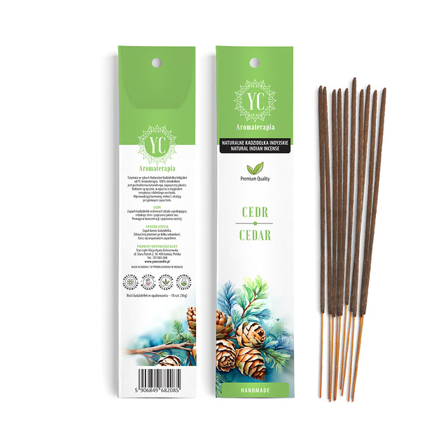 zapachy - inne Naturalne Kadzidła Indyjskie Cedr 10szt.(16g)- Your Candle