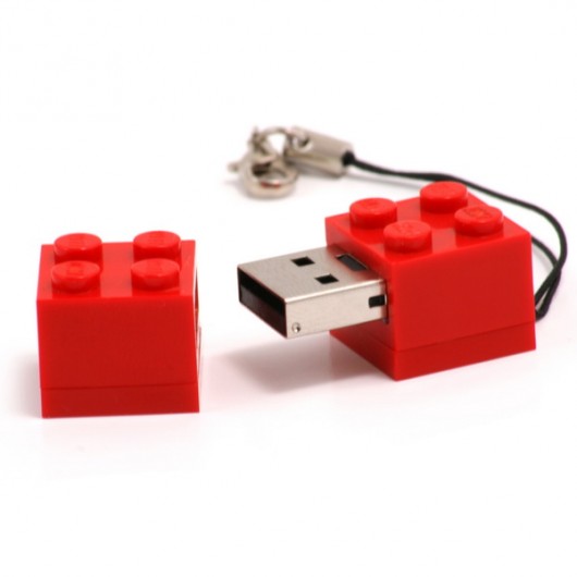 Czerwony pendrive klocek 4GB agabag