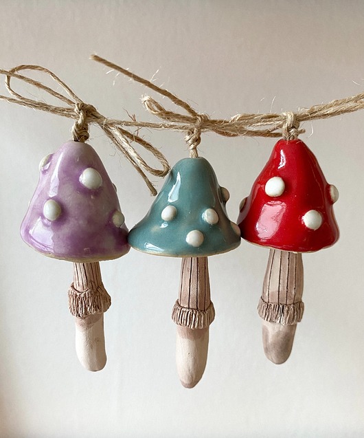 dekoracje świąteczne Grzybek ozdobny wiszący