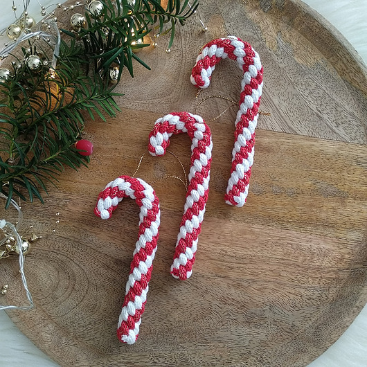 ozdoby choinkowe Zestaw 3 szt. Candy Cane Laska Cukrowa - Ozdoby Świąteczne na choinkę