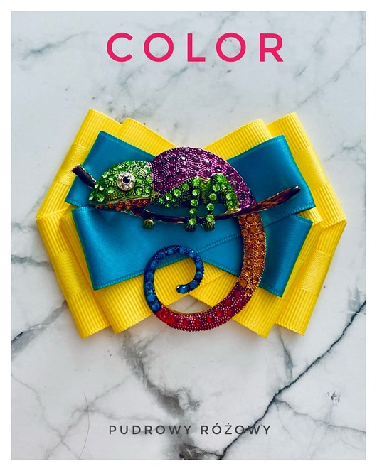 broszki Brosza  z Ogromnym  Kameleonem Kolekcja COLOR