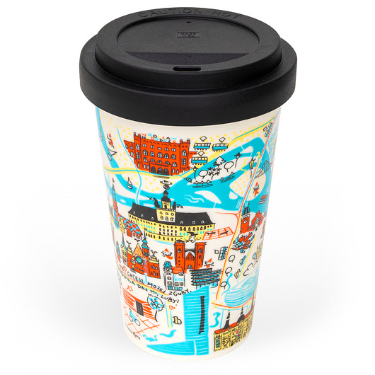 kubki Kubek termiczny Wrocław Panorama, czarna pokrywka
