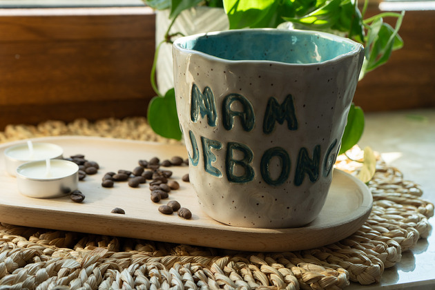kubki Kubek ceramiczny handmade z napisem