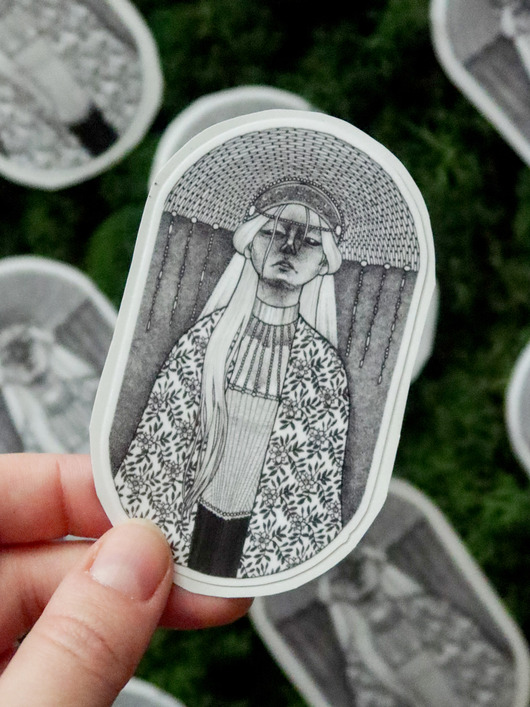 naklejki i wlepy Wiklinowa Wiedźma / naklejka winylowa