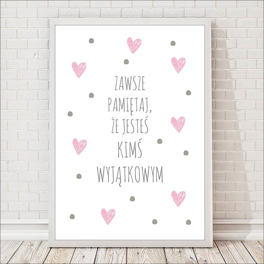 obrazy i plakaty do pokoju dziecięcego Plakat obrazek Jesteś kimś wyjątkowym