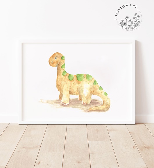 obrazy i plakaty do pokoju dziecięcego Plakat Dinozaur - Diplodok