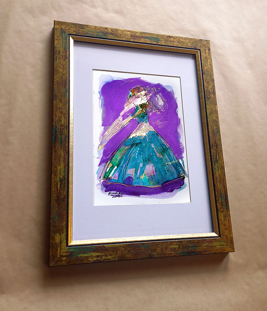 obrazy Lilka 34 - akwarela 16x24 cm unikat