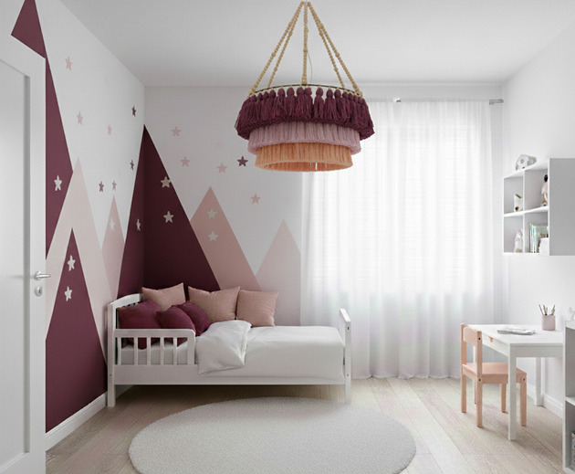 lampy do pokoju dziecka Lampa do pokoju dziecięcego koraliki, chwosty