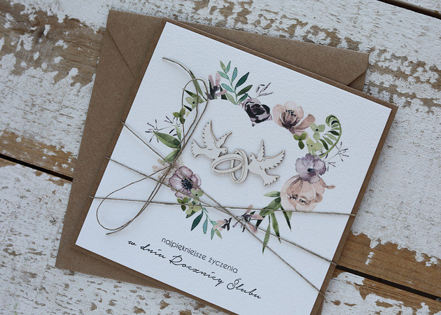 kartki scrapbooking Kartka na rocznicę ślubu
