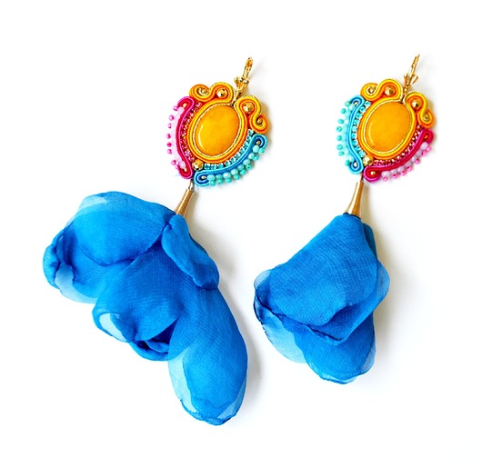 kolczyki soutache Sutaszowe kolczyki  SUNRISE2