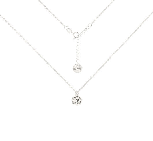 chokery Srebrny choker pancerka z grawerowanym drzewkiem