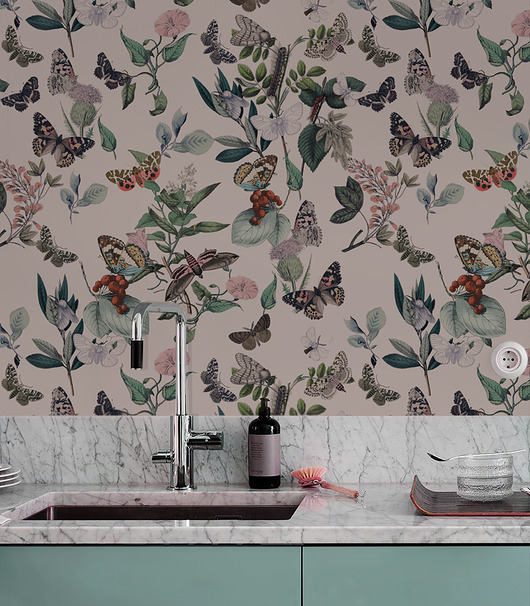 tapety i naklejki ścienne Tapeta Butterfly Rowan Pink