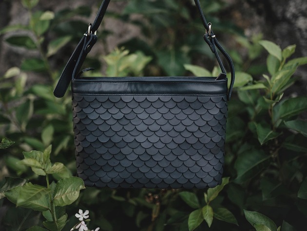 torby na ramię Torebka ze skóry Handmade - Czarna