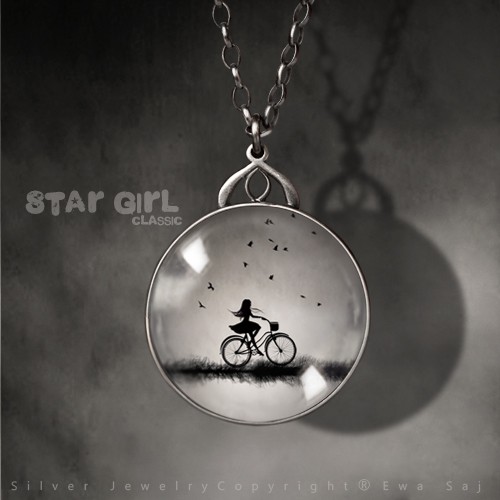 Star Girl Classic - dwustronny medalion Ewa Saj  Silver