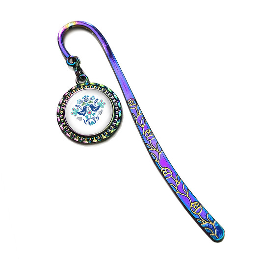 zakładki do książek Kolekcja Starlight - zakładka - ptaszki folk