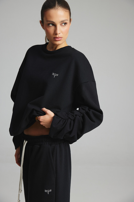 bluza bez kaptura damska Bluza MADISON black