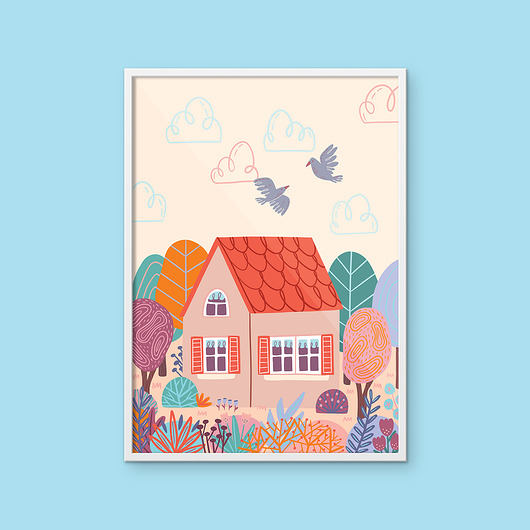 Plakat DOMEK Natalia Łuczak Ilustracja