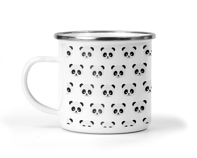 kubki Kubek metalowy panda regular