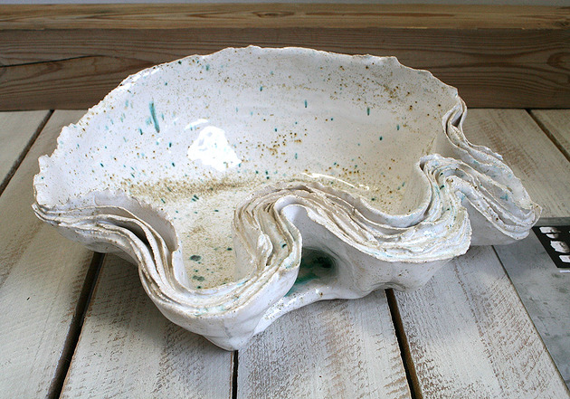 miski i misy Organic Form  -Shell -  misa -  ceramika art