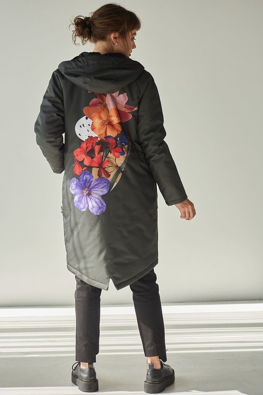 kurtki damskie Kurtka parka zimowa -Verde