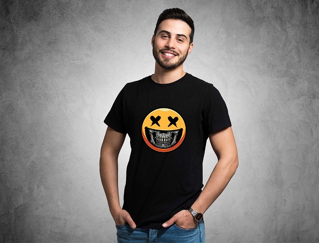 Koszulka organiczna z nadrukiem Smile ART ORGANIC