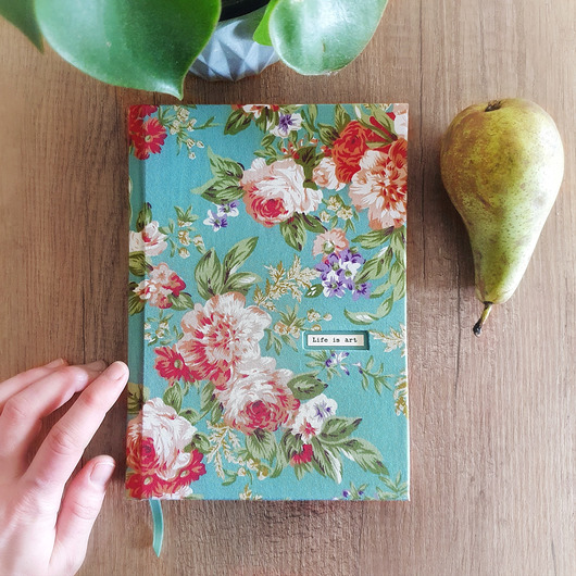 notatniki i albumy Kwiatowy notatnik A5, bullet journal