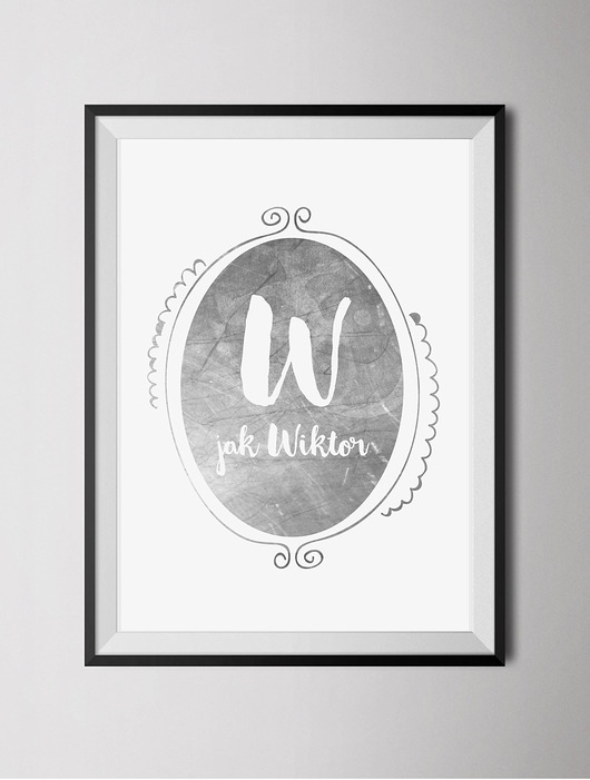 Personalizowany złocony plakat Inicjał3 Old Soul Mood Prints