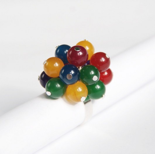 jadeit multicolor RINGING RING kaktusia