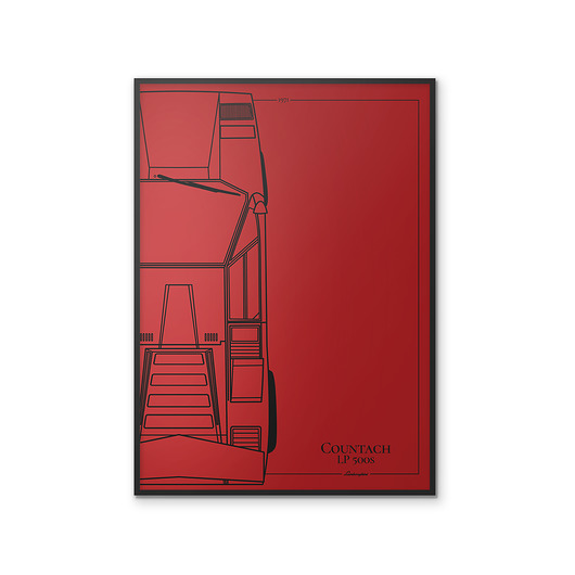 Plakat Motoryzacja - Countach LP500S Peszkowski Graphic