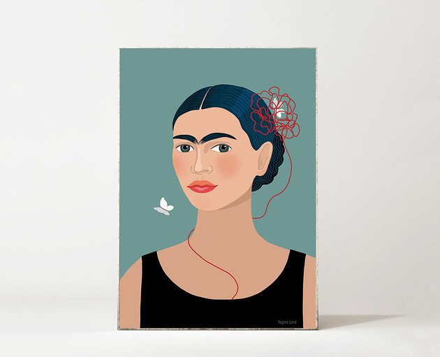plakaty Plakat Frida i motyl