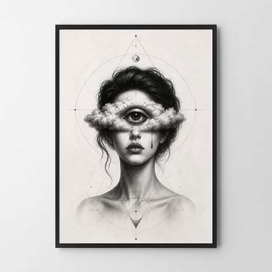 plakaty Plakat Oczy abstrakcja