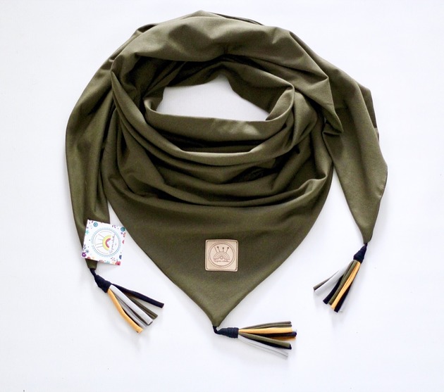 szale damskie Chusta khaki